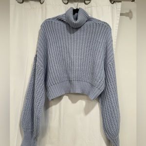 Light blue turtle neck sweater !